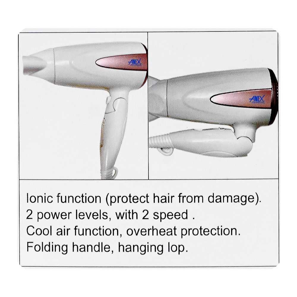 Anex Deluxe Hair Dryer, 1200-1600W, 220-240V, AG-7008 - Image 5