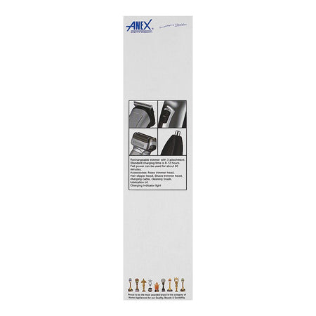Anex Deluxe Hair Trimmer, 3W, 100-240V, 60 Mins Run Time, AG-7068 - Image 4