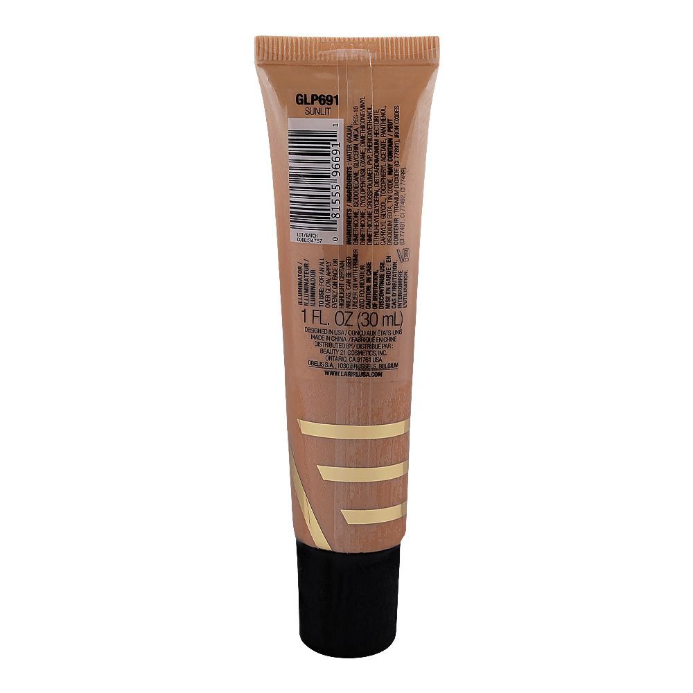L.A. Girl Luminous Glow Skin Illuminator, GLP691 Sunlit, 30ml - Image 2