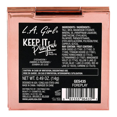 L.A. Girl Keep It Playful Eyeshadow Palette, GES435 Foreplay, 14g, 9-Pack - Image 3