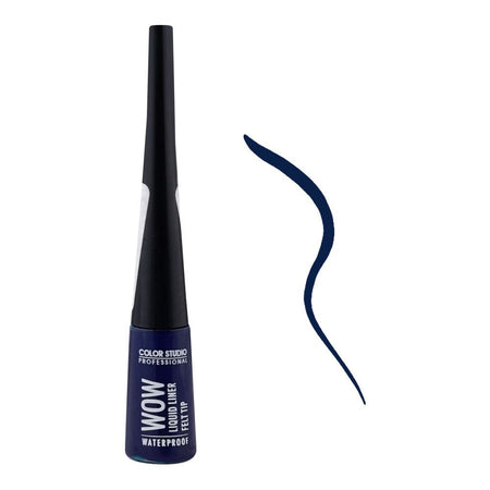 Color Studio Wow Liquid Eyeliner Felt Tip, Waterproof, Blue, 4.5ml - Image 2