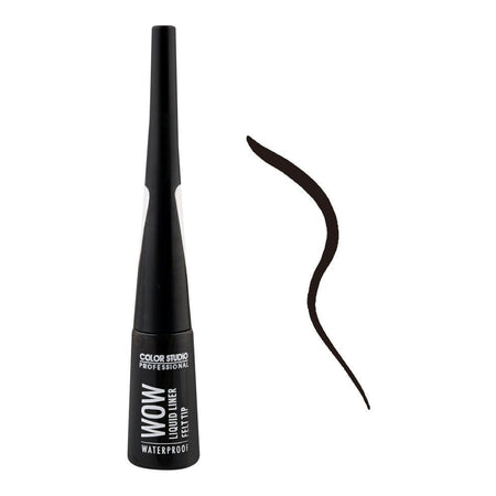 Color Studio Wow Liquid Eyeliner Felt Tip, Waterproof, Brown, 4.5ml - Image 2