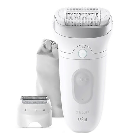 Braun Silk-epil 7 Shaver & Trimmer & Mini Trimmer White/Grey, Up to 40 Mins Run Time, SE-7441 - Main Image