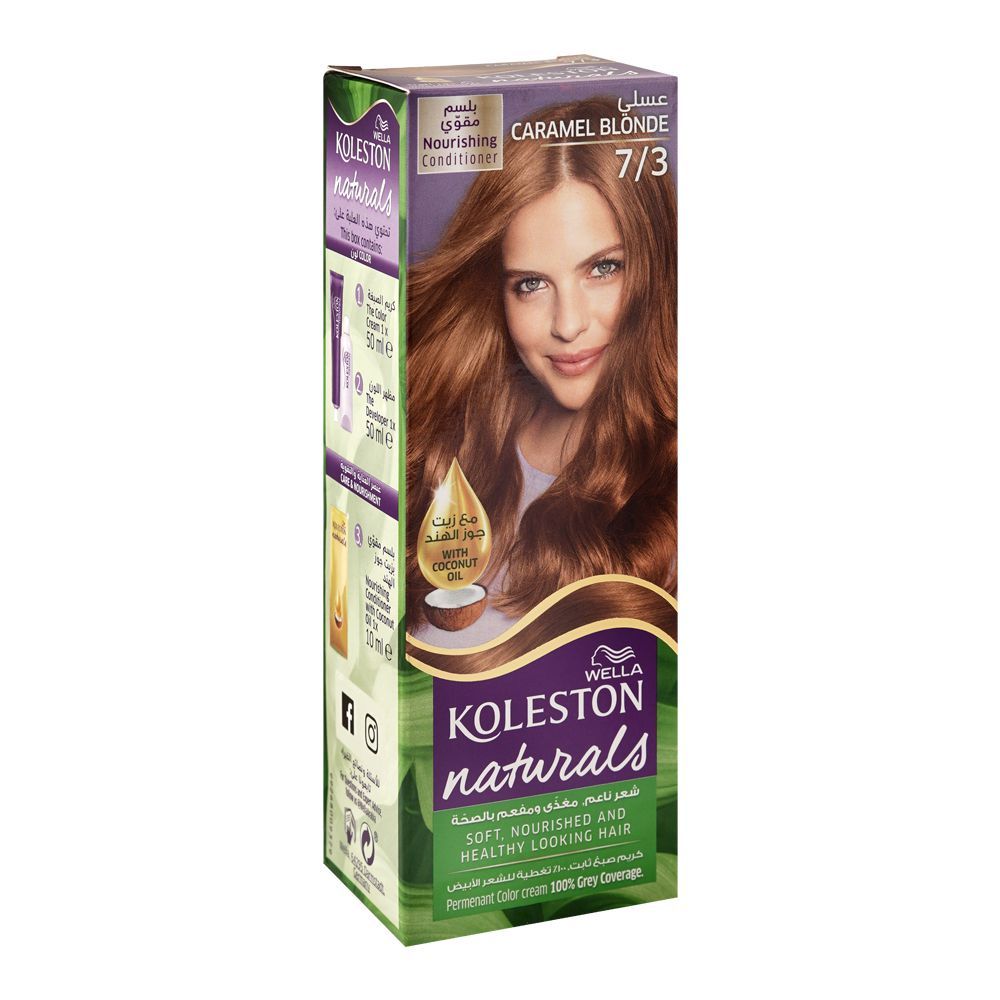 Wella Koleston Naturals Hair Color, 7/3 Caramel Blonde - Main Image