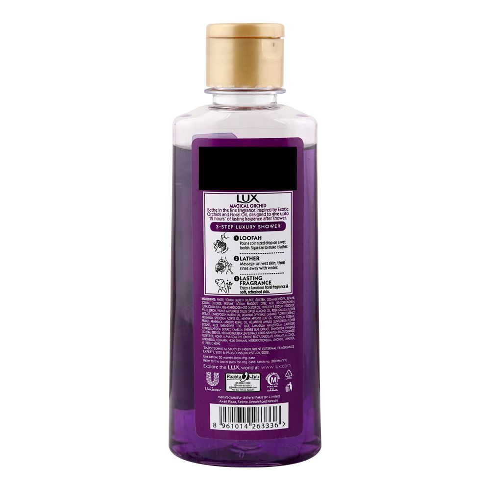 Lux Magical Orchid Black Orchid & Juniper Scent Body Wash, 250ml - Image 2