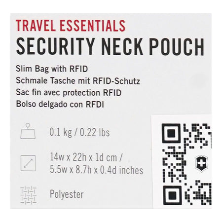 Victorinox Travel Essentials Security Neck Pouch, Black, 653378 - Image 3