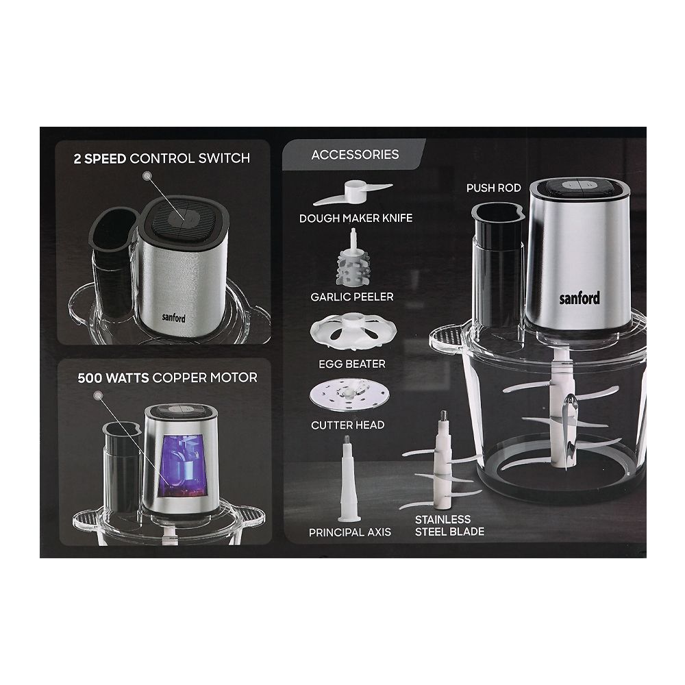 Sanford 6-In-1 Multi-Functional Food Chopper, 500W, 220-240V, SF-5580FC - Image 7