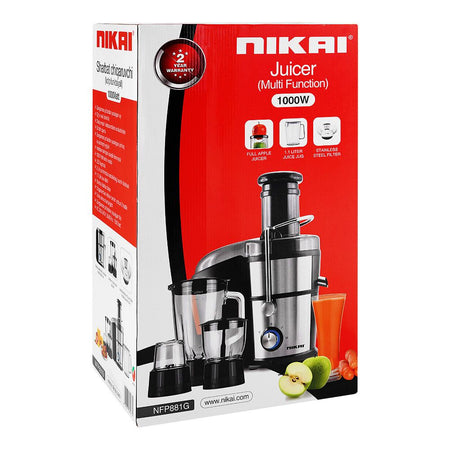 Nikai Multi-Function Juicer, 1000W, 220-240V, NFP-881G - Image 2