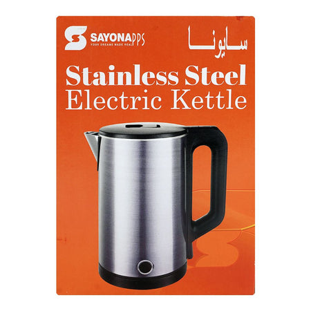 Sayona Stainless Steel Electric Kettle, 1500W, 1.5 Liter, SK-2436 - Image 2