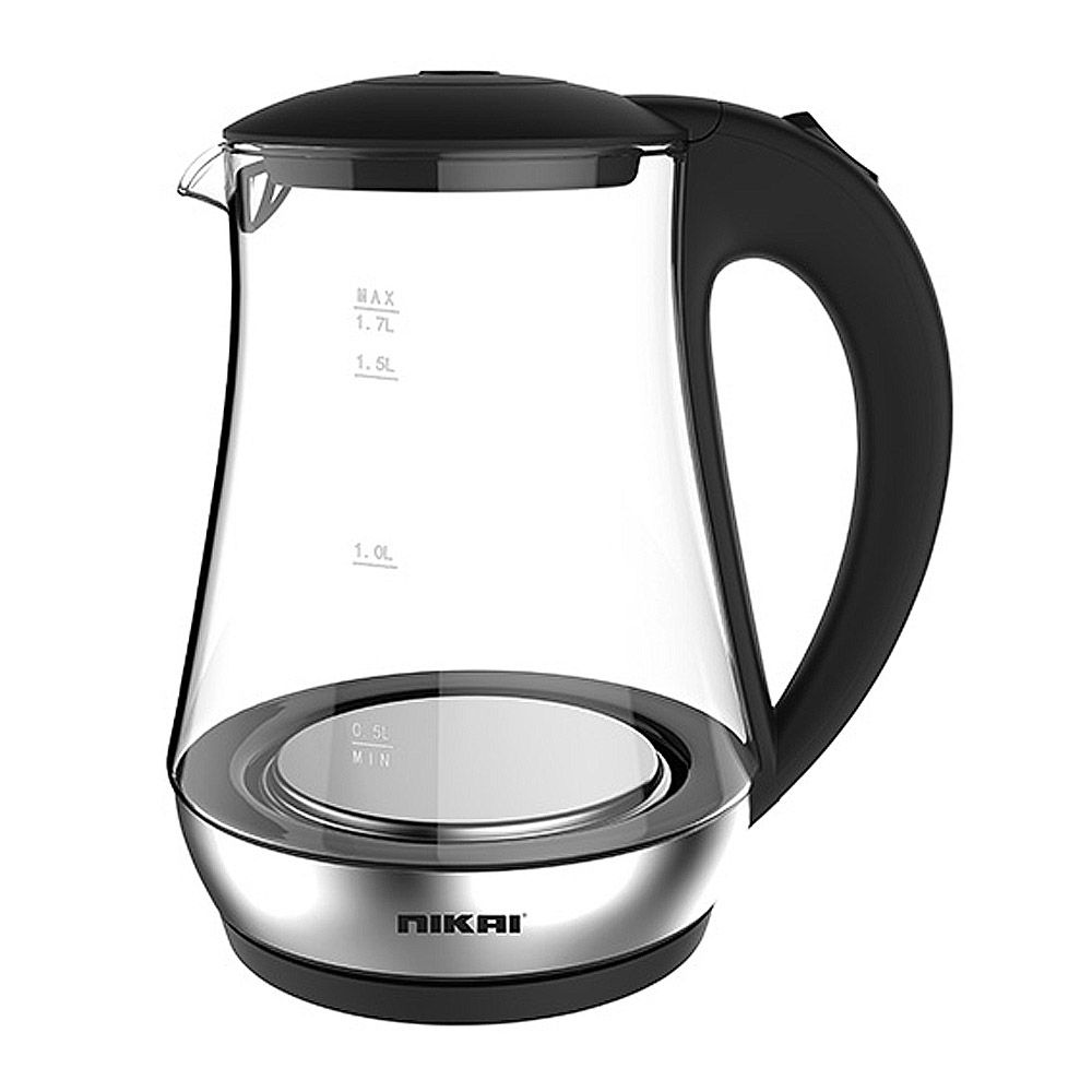 Nikai Glass Kettle, 1850-2200W, 1.7 Liter, NK-323G - Main Image