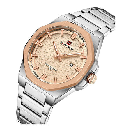 Naviforce Women Analog Watch With Golden Dial & Stainless Steel Bracelet, NF9245 S/RG/RG - Image 2