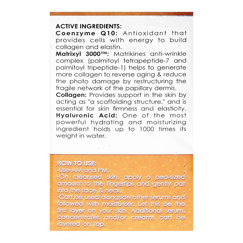 Oxido-Q Anti-Aging/Anti-Wrinkle Coenzyme Q10 Serum, Matrixyl 3000, Hyaluronic Acid, For All Skin Types, 30ml - Image 4