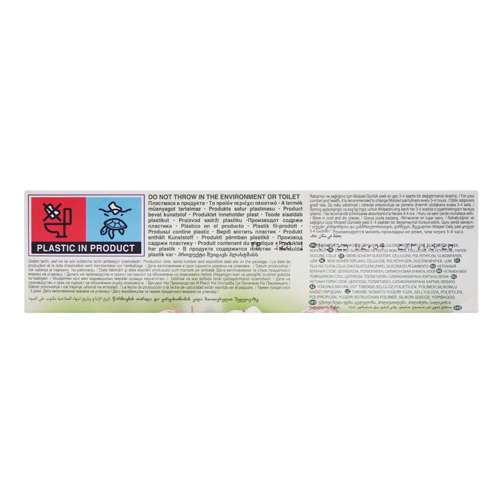 Molped Pure & Soft Organic Cotton Thin Pantyliner, 16-pack - Image 2