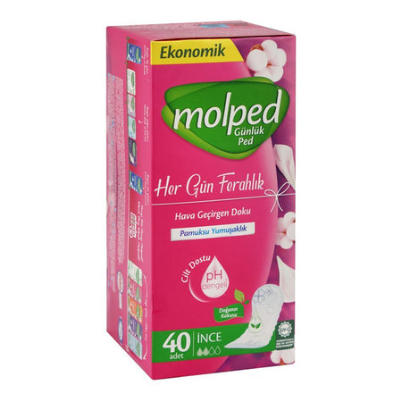 Molped Everyday Freshness Cottony Softness PH Balanced Scent Of Nature Thin Pantyliner, 40-Pack - Main Image