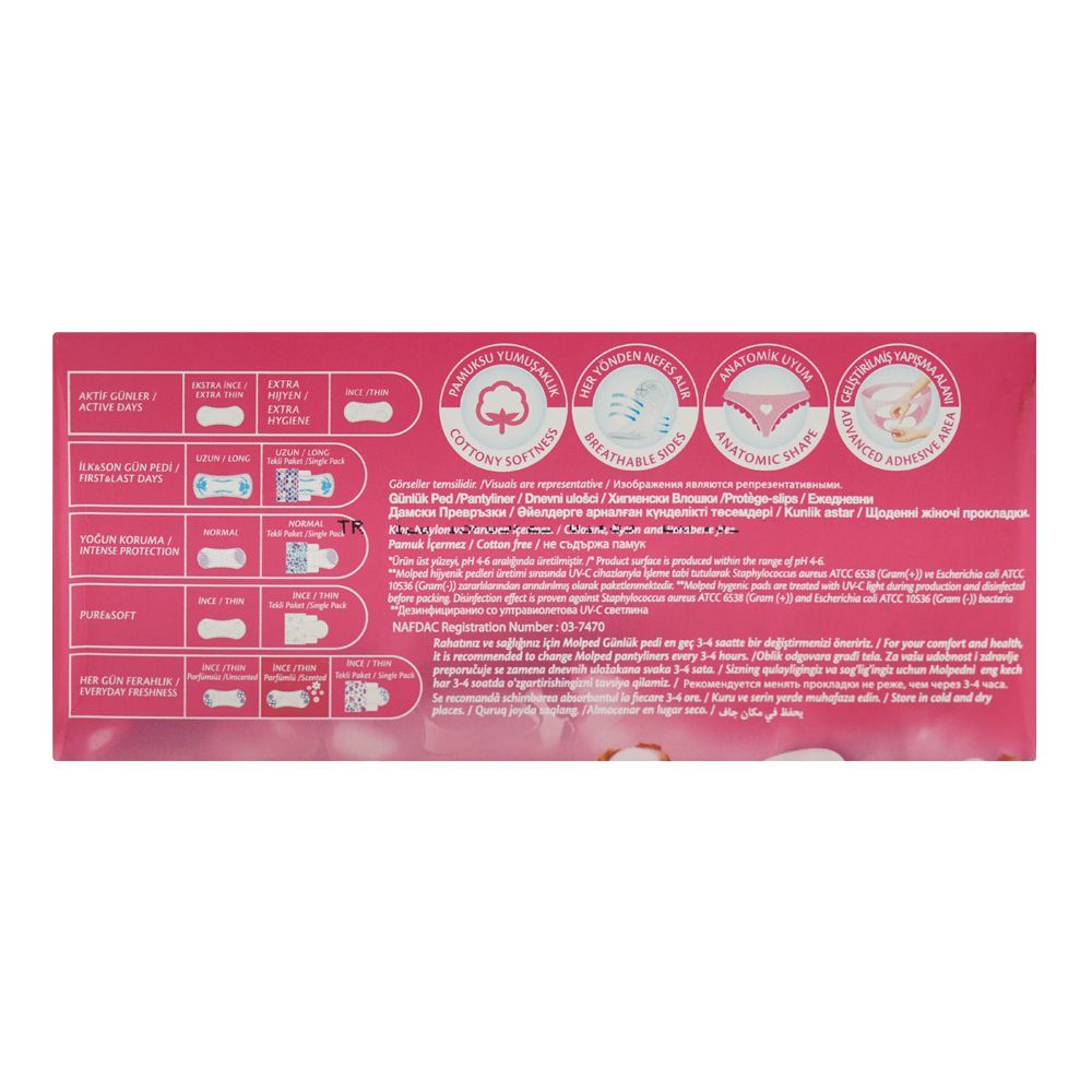 Molped Everyday Freshness Cottony Softness PH Balanced Scent Of Nature Thin Pantyliner, 40-Pack - Image 3