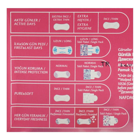 Molped Everyday Freshness Cottony Softness PH Balanced Scent Of Nature Thin Pantyliner, 40-Pack - Image 4
