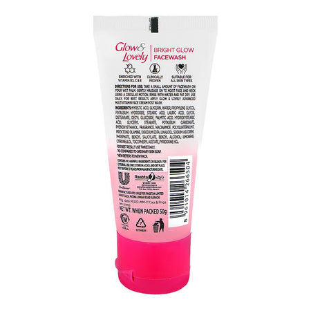 Glow & Lovely Bright Glow 3x Multi-Vitamins Face Wash, For All Skin Types, 50g - Image 2