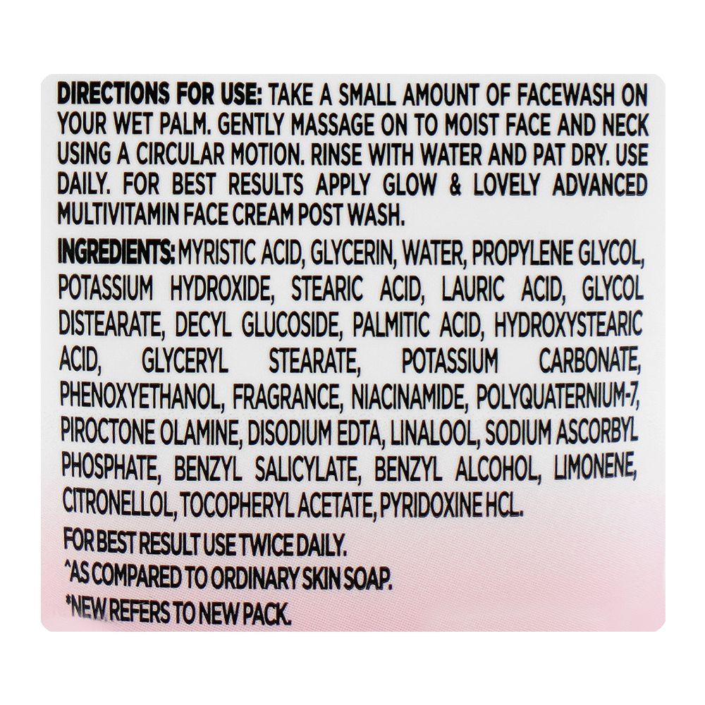 Glow & Lovely Bright Glow 3x Multi-Vitamins Face Wash, For All Skin Types, 50g - Image 3