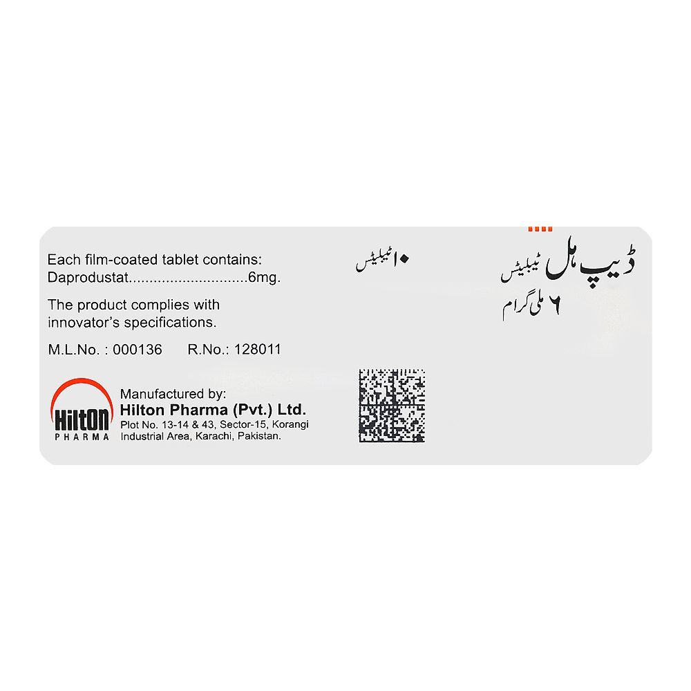 Hilton Pharma Daphil Tablet, 6mg, 10-Pack - Image 2