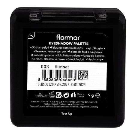 Flormar Eye Shadow Palette, 003 Sunset, 9-Pack - Image 3