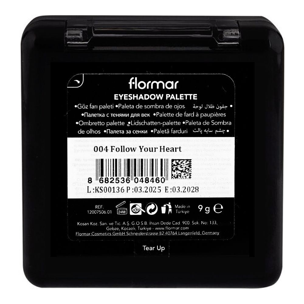 Flormar Eye Shadow Palette, 004 Follow Your Heart, 9-Pack - Image 3
