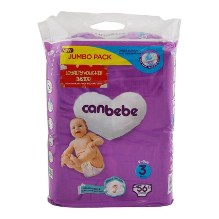 Canbebe Baby Diapers, Midi No 3, 4-9KG, 56-Pack - Main Image