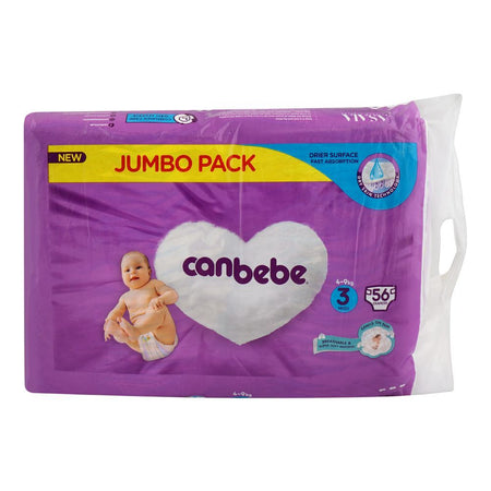 Canbebe Baby Diapers, Midi No 3, 4-9KG, 56-Pack - Image 2