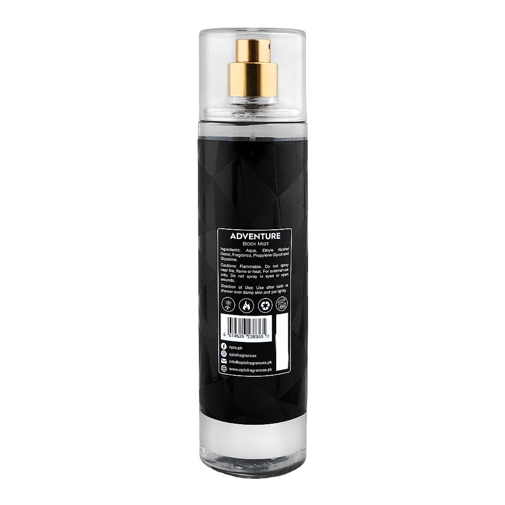Opio Adventure Body Mist, For Men, 250ml - Image 2