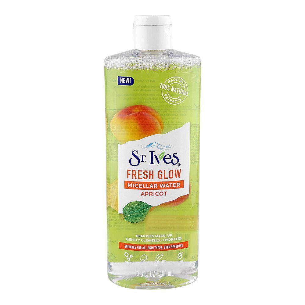 St.Ives Fresh Glow Apricot Micellar Water, For All Types Of Skin, 400ml - Main Image