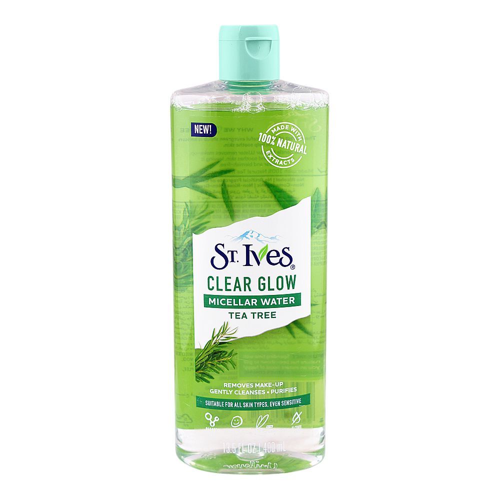 St.Ives Fresh Glow Tea Tree Micellar Water, For All Types Of Skin, 400ml - Main Image