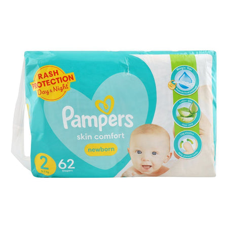 Pampers Skin Comfort Newborn Diapers, No.2, 3-7KG, 62-Pack - Image 2