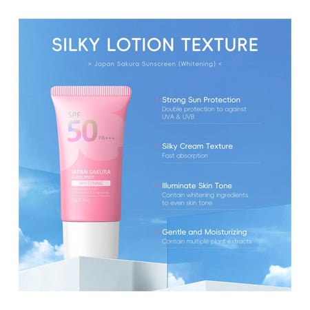 Laikou Japan Sakura Whitening Sunscreen, UVA & UVB Protection, SPF50 PA+++ 50g, LK98988D - Image 3