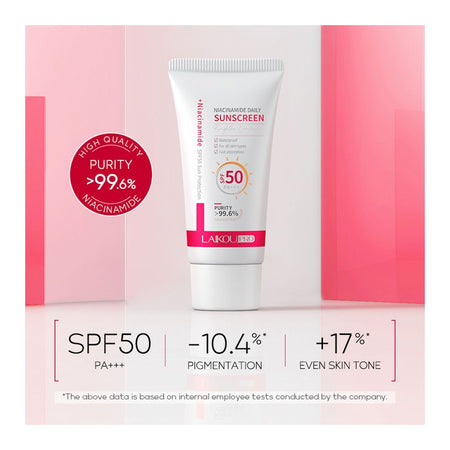 Laikou Pro Niacinamide Daily Sunscreen, Waterproof, SPF50 PA+++ For All Types Of Skin, 50g, LK97752C - Image 2