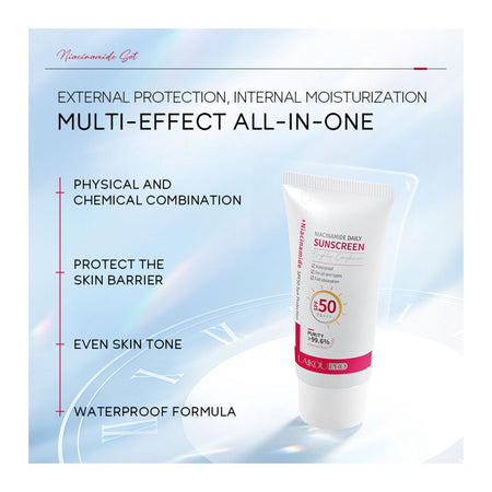 Laikou Pro Niacinamide Daily Sunscreen, Waterproof, SPF50 PA+++ For All Types Of Skin, 50g, LK97752C - Image 3