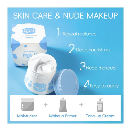Laikou Milk Brightening Cream, Hyaluronic Acid & Niacinamide, For Non-Allergic Skin, 55g, LK91965D - Image 2