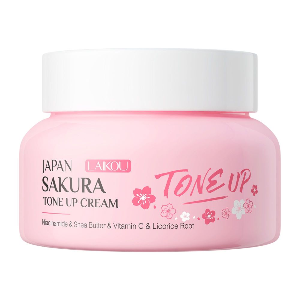Laikou Japan Sakura Tone Up Cream, Vitamin C & Niacinamide, 60g, LK97486B - Main Image