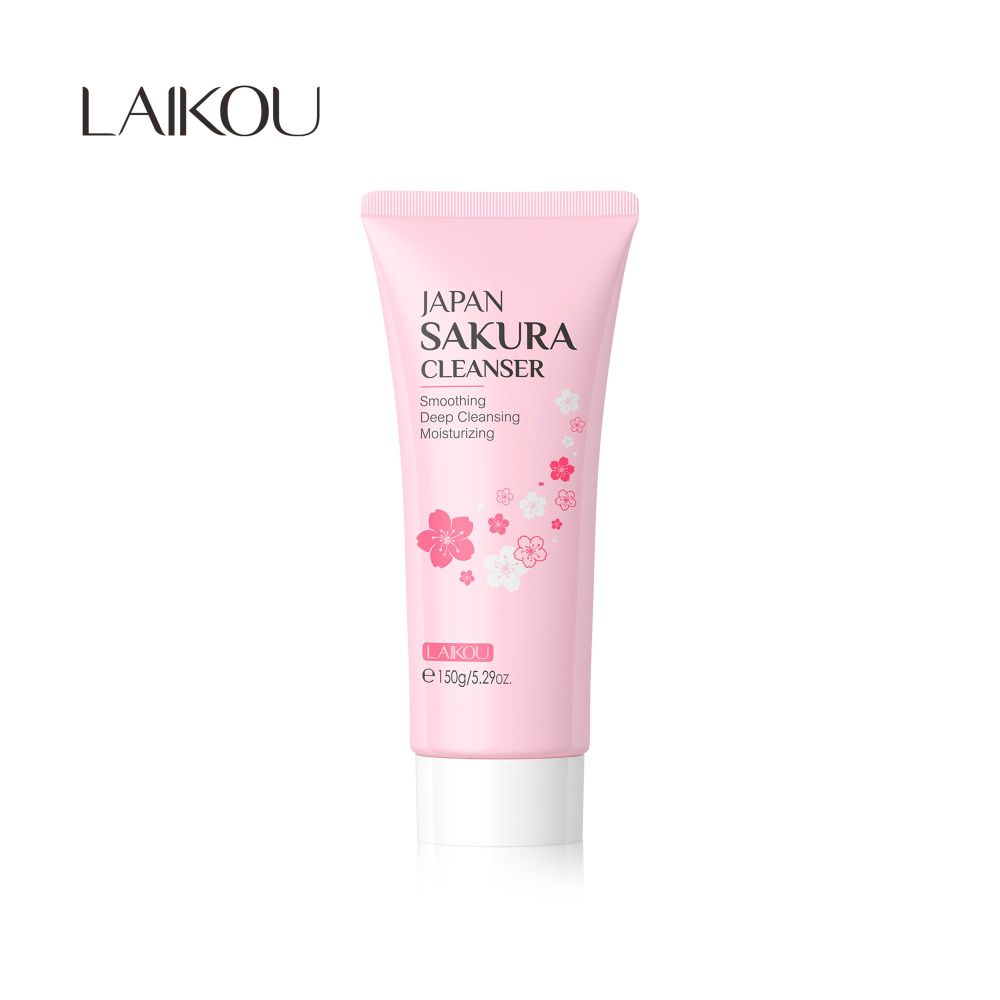 Laikou Japan Sakura Cleanser, Ascorbic Acid, For All Types Of Skin, 150g, LK97868A - Main Image