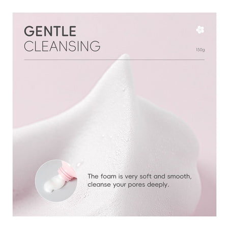 Laikou Japan Sakura Cleanser, Ascorbic Acid, For All Types Of Skin, 150g, LK97868A - Image 2