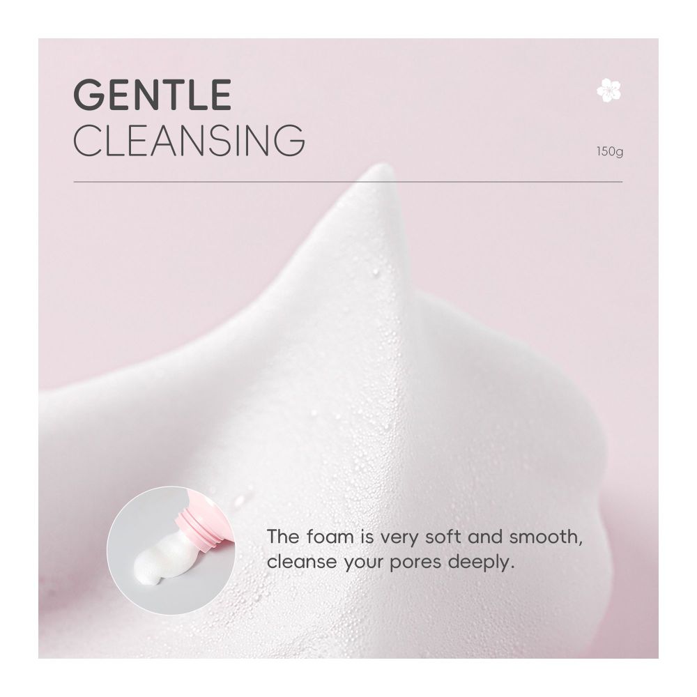 Laikou Japan Sakura Cleanser, Ascorbic Acid, For All Types Of Skin, 150g, LK97868A - Image 2