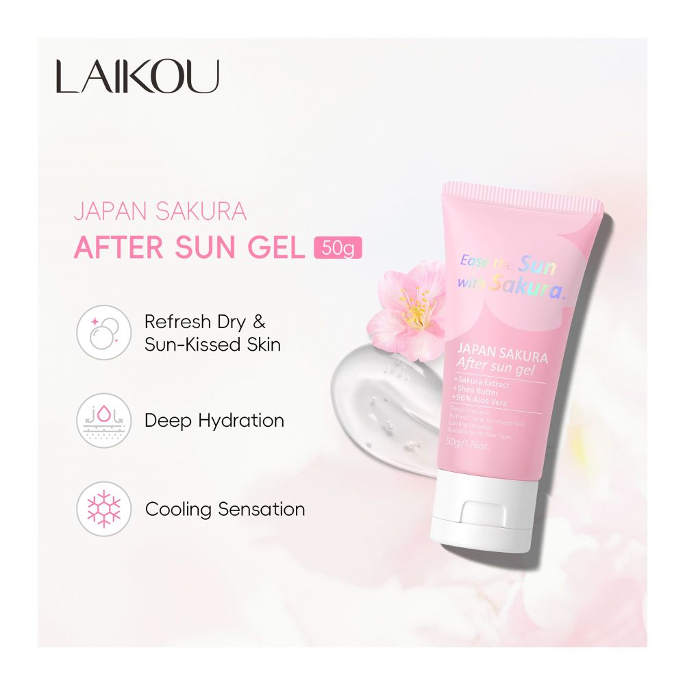 Laikou Japan Sakura After Sun Gel, Deep Hydration, For All Types Of Skin, 50g, LK97732A - Image 2