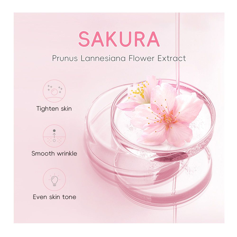 Laikou Japan Sakura Serum, Niacinamide + Hyaluronic Acid + Vitamin C, For Sensitive Skin, 30ml, LK91095D - Image 5