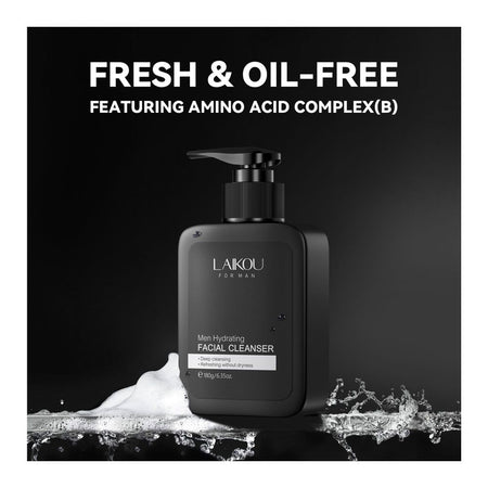 Laikou Men Creamy Lather Facial Cleanser, Amino Acid, For Men, 180g, LK80761A - Image 2