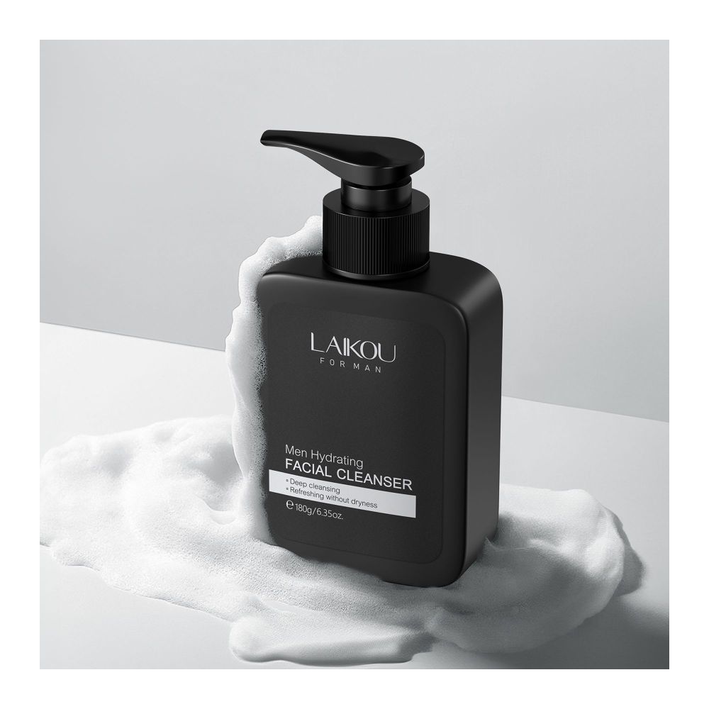 Laikou Men Creamy Lather Facial Cleanser, Amino Acid, For Men, 180g, LK80761A - Image 4