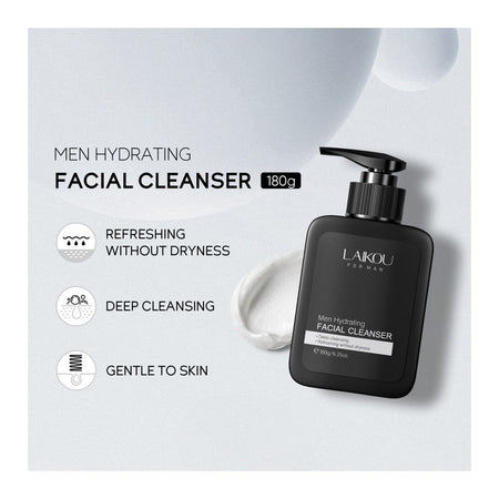 Laikou Men Creamy Lather Facial Cleanser, Amino Acid, For Men, 180g, LK80761A - Image 5