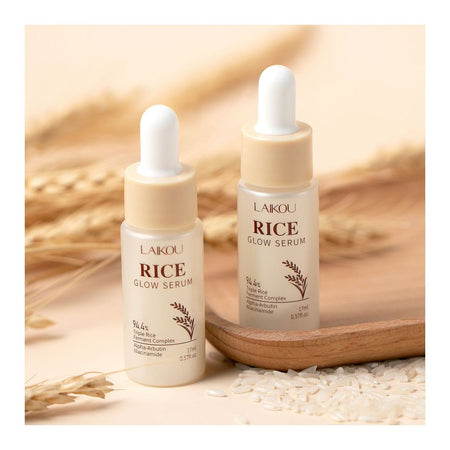 Laikou Rice Glow Serum, Niacinamide & Alpha-Arbutin & Panthenol, For Smooth & Hydrated Skin, 17ml, LK81959A - Image 5