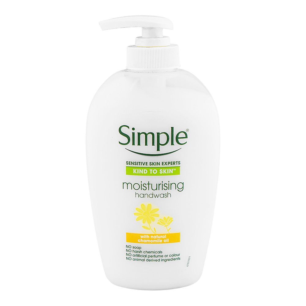 Simple Kind To Skin Natural Chamomile Oil Moisturising Hand Wash, For Sensitive Skin, 250ml - Main Image