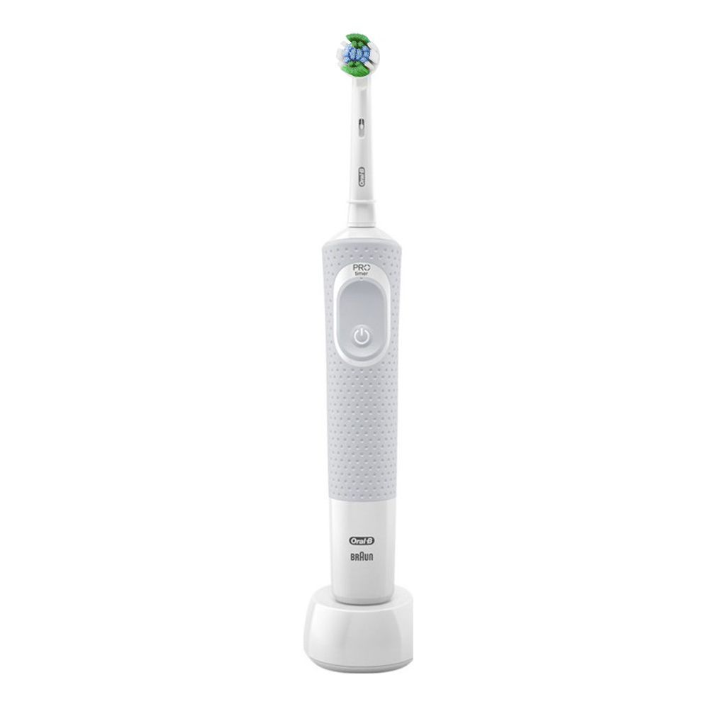 Braun Oral-B Vitality Precision Clean Rechargeable Toothbrush, 0.9W, IP67 Water Resistant, White, D100.413.1 - Main Image