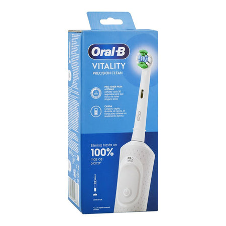 Braun Oral-B Vitality Precision Clean Rechargeable Toothbrush, 0.9W, IP67 Water Resistant, White, D100.413.1 - Image 2