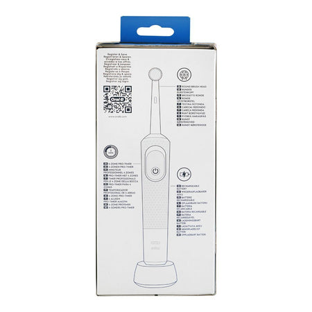 Braun Oral-B Vitality Precision Clean Rechargeable Toothbrush, 0.9W, IP67 Water Resistant, White, D100.413.1 - Image 3