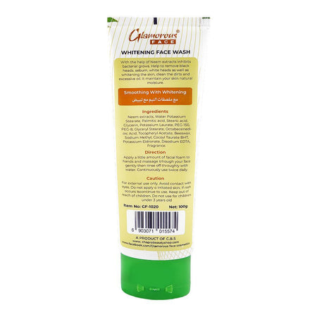 Glamourous Face Neem Extracts Whitening Face Wash, For Smoothing & Skin Whitening, 100g, GF-1020 - Image 2